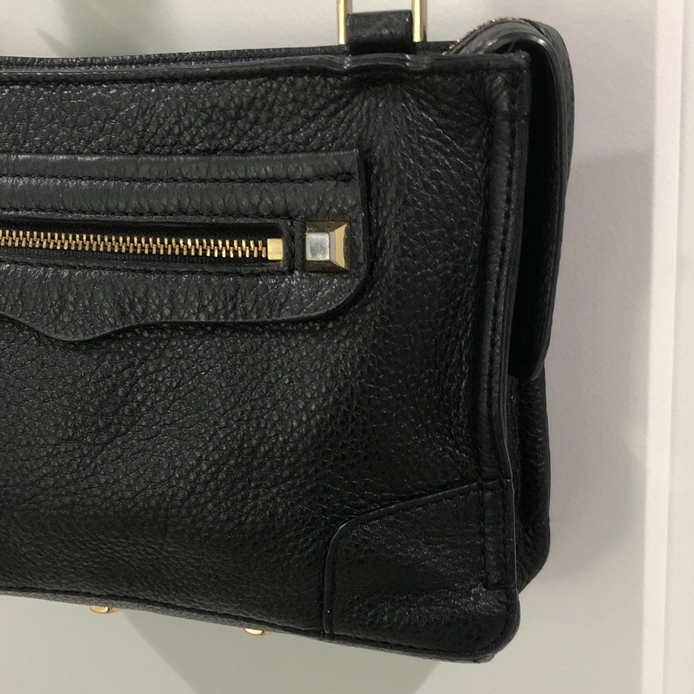 Rebecca Minkoff “Reagan” Black Leather Crossbody Purse Bag EUC - Picture 12 of 16